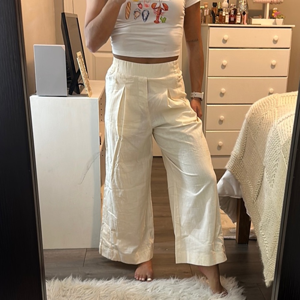 Halara Women's Cream Wide-Leg Pants